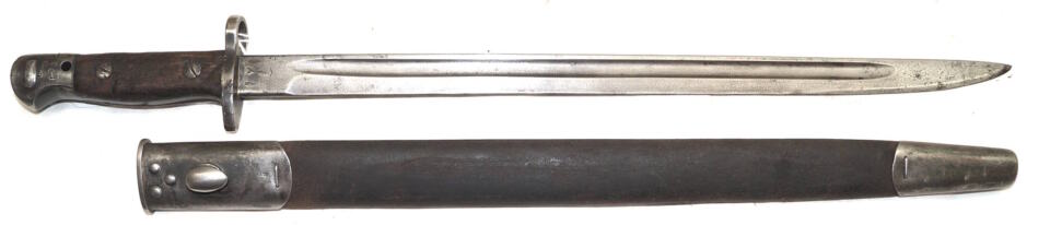 P1907 bayonet with almond stud scabbard.