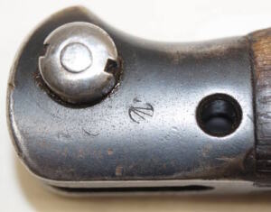 P1907 bayonet with almond stud scabbard.