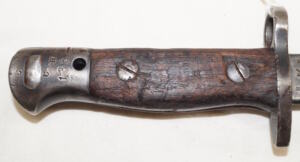P1907 bayonet with almond stud scabbard.