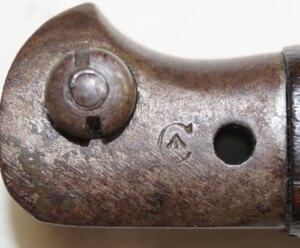 P1907 bayonet with round stud scabbard.