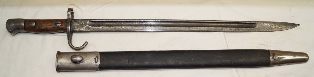 P1907 Hooked Quillon bayonet with MkII scabbard.