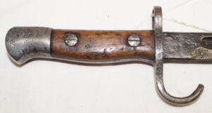 P1907 Hooked Quillon bayonet with MkII scabbard.