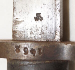 M1895 Infantry bayonet with partial scabbard.