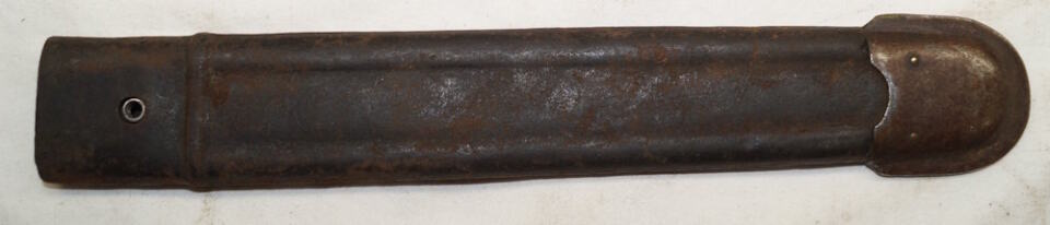 M1870/87/15 Vetterli bayonet SCABBARD ONLY with STEEL tip and no throatpiece although the internal throat fittings are intact.