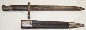 M1893 bayonet with scabbard.