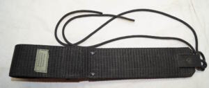 EK black nylon web Commando knife sheath with leg tie and internal stiffener.