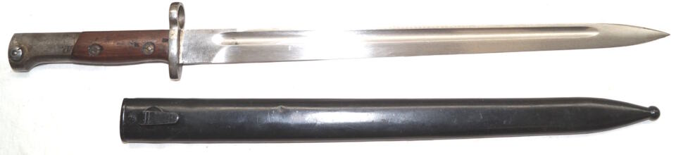 FN24/49 bayonet with scabbard.
