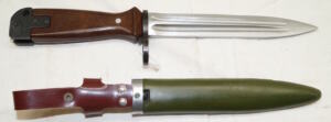 T81 bayonet with scabbard and integral frog.