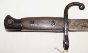 M1889 LONG Fortifications bayonet with scabbard.