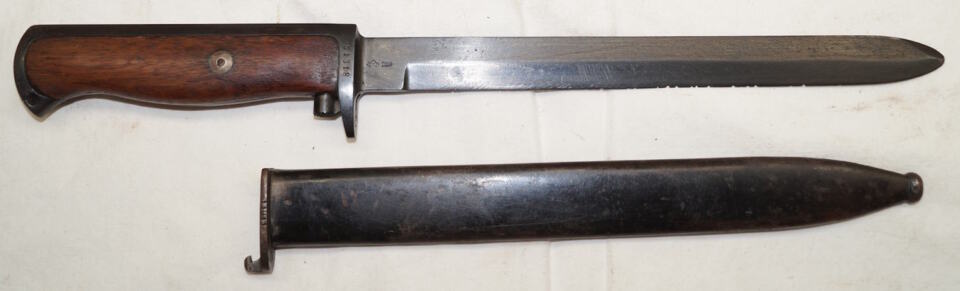 M1894 Krag bayonet with scabbard.