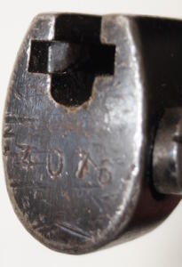FN49 Double Edged bayonet with scabbard.