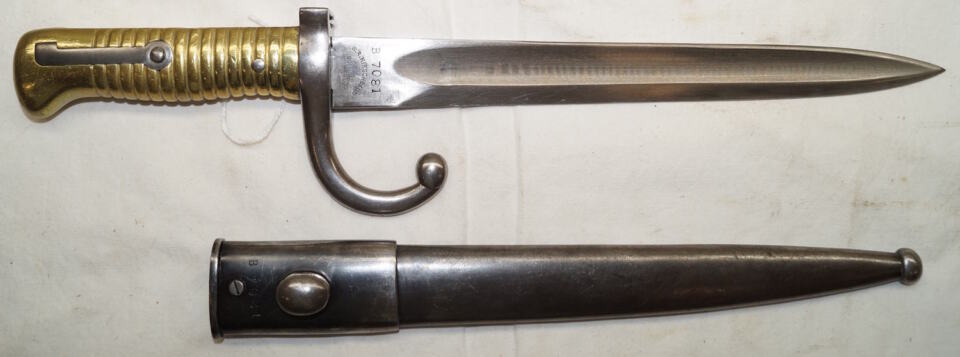 M1891 Cavalry Carbine bayonet with matching scabbard.