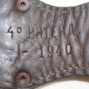 Bulgarian leather frog for M95 Steyr bayonets.