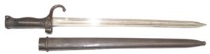 Mle.1892 Berthier carbine bayonet with scabbard.