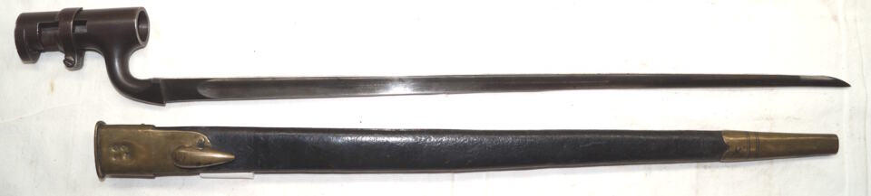 P1853 triform socket bayonet with scabbard.