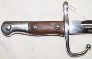 M1900 bayonet with matching scabbard.