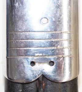 M1900 bayonet with matching scabbard.
