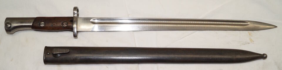 FN1924 long bayonet with scabbard.