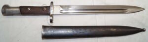 M1912 export bayonet with round button scabbard.