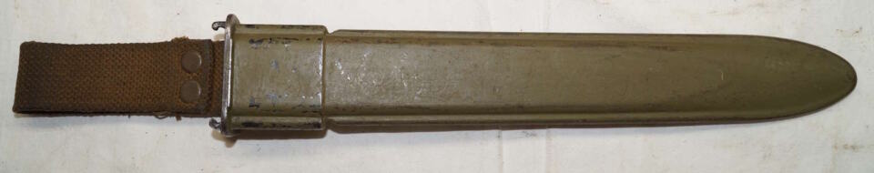 Italian produced M7 bayonet scabbard only for M1 bayonets.