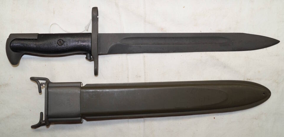 M1 bayonet with M7 scabbard.