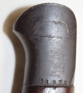 P1907 bayonet with almond stud scabbard.