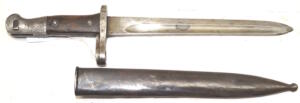 M1887 bayonet with scabbard converted M35 then converted to M1 Garand.