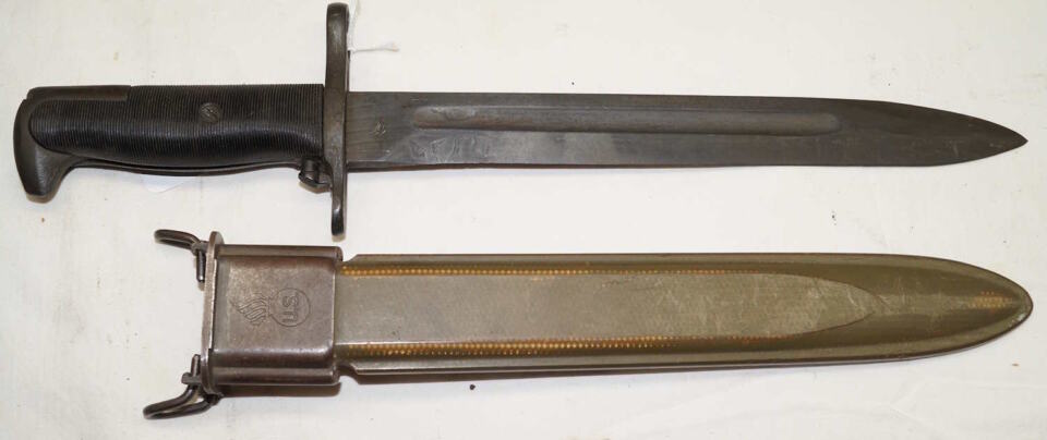 M1 bayonet with M7 scabbard.