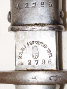 M1891 bayonet with matching scabbard.
