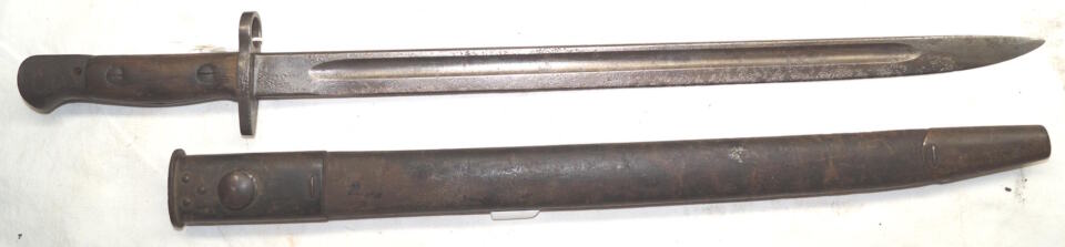 P1907 bayonet with scabbard.