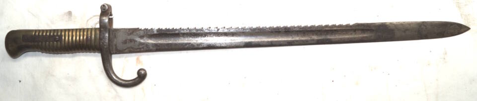 M1880 Comblain sawback bayonet AC scales.