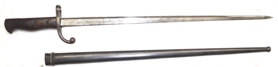 M1882 Garde Civique bayonet with M74 Gras scabbard.