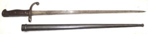 M1882 Garde Civique bayonet with M74 Gras scabbard.