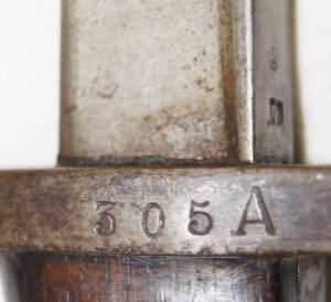 M1882 Garde Civique bayonet with M74 Gras scabbard.