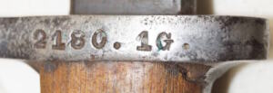 M1916/24 bayonet with scabbard.