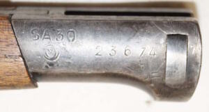FN49 double edged bayonet with scabbard.