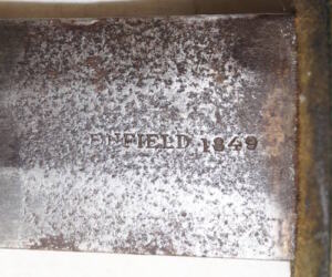 P1848 Brunswick bayonet ENFIELD 1849 12H RCR (Royal Canadian Regiment) Blade remains unsharpened but has some pitting.