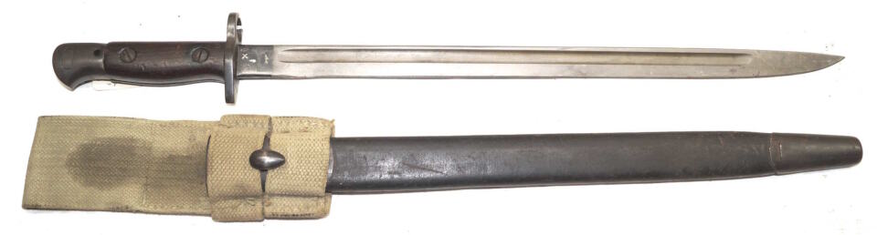 P1907 bayonet with scabbard and P1908 frog.