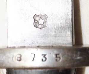 M1895 bayonet with scabbard.