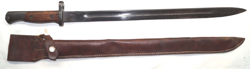 M1924 Chaing Kai Sheck bayonet with leather sheath.