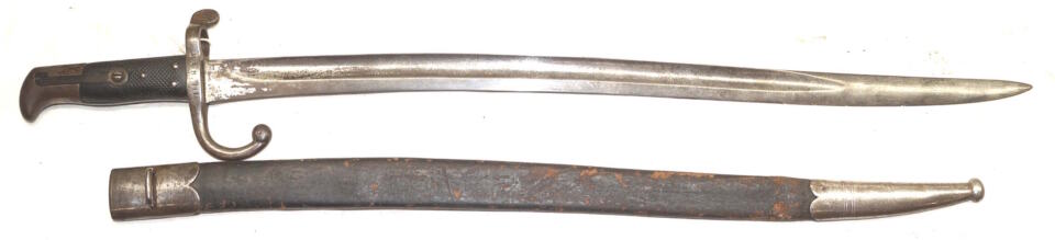 M1867 Rolling Block Yataghan Bayonet with scabbard.