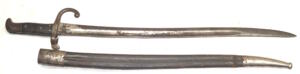 M1867 Rolling Block Yataghan Bayonet with scabbard.