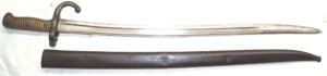 M1867 Rolling Block brass hilted yataghan bayonet with M66 Chasspot scabbard.