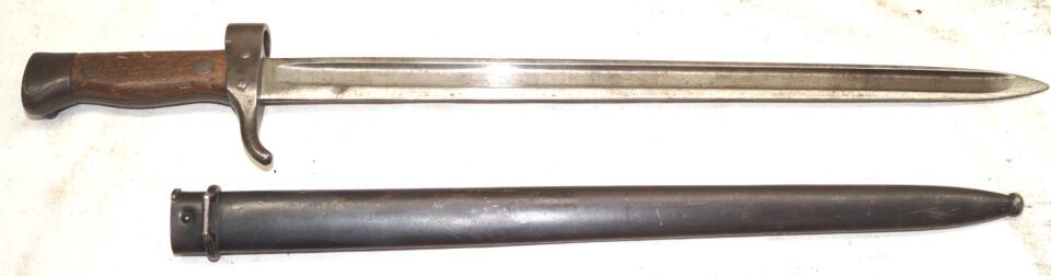 M1892 Berthier Carbine bayonet with MATCHING scabbard.