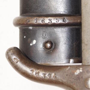 M1892 Berthier Carbine bayonet with MATCHING scabbard.