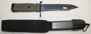 KCB-77 inspired bayonet with wirecutter scabbard for armored Cavalry brigade.