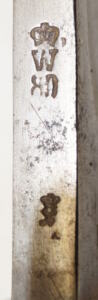 S71 bayonet ERFURT/ALEX COPPEL SOLINGEN W80 32.R.R.124 Pitting on catch spring and crossguard.
