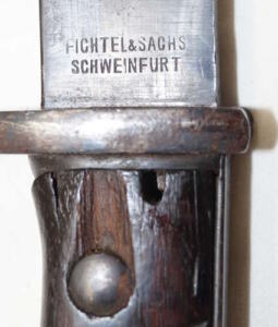 BAVARIAN S98/05nA bayonet with scabbard.