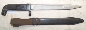 East German AK47 bayonet with scabbard.