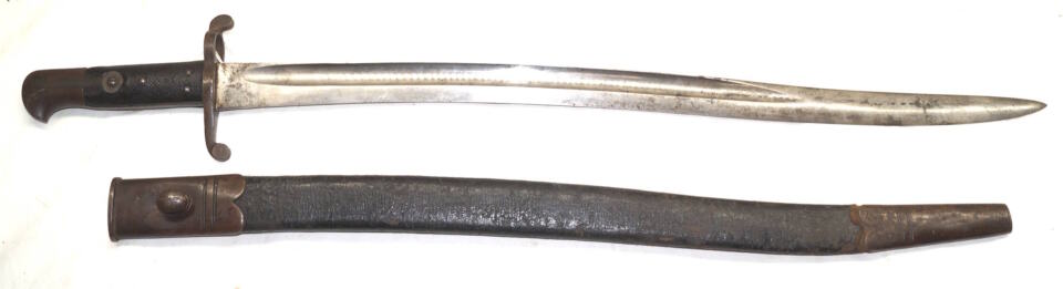 P1856 Yataghan bayonet with MATCHING scabbard.